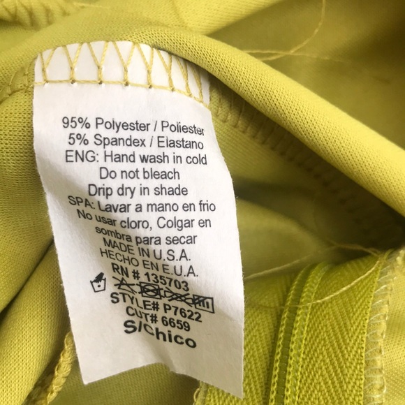 Valentine Pants Lime green zip back flare legs NEW - Picture 10 of 10